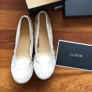 Jcrew suede ballet flats